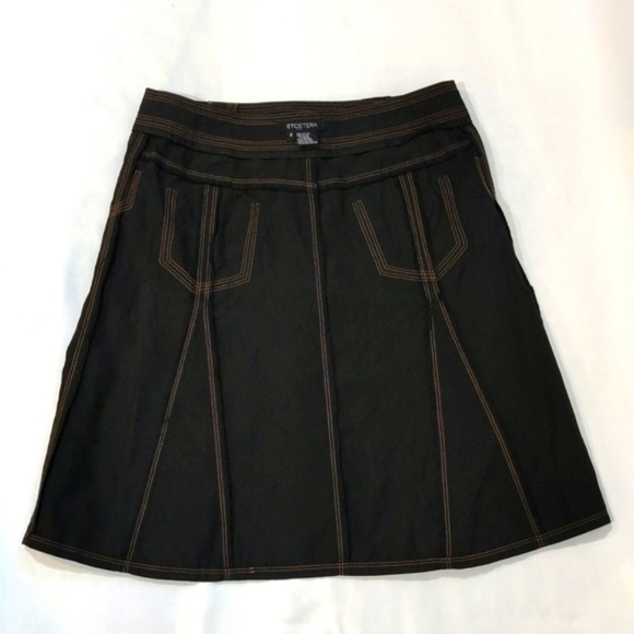 Skirt Streetwear Customized Patchwork Midi Detailed Zip Waist Belt Loop Black - Picture 15 of 15